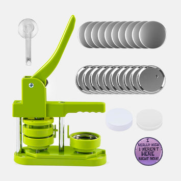 Button Maker Machine 58mm with 110pcs Button Supplies For Free- No Need to Install Pin Maker